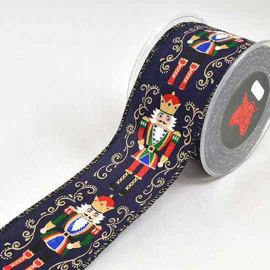 Christmas Ribbon Casse Noisette Blue 6.7cmx9m 229.001.0420.16
