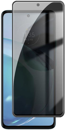 Леново Moto G72 Kalebol Високо-Алуминиево Екранно-Печатно Протектор За Телефони С Цялостно Покритие Черна Рамка Поверителност Закалено Стъкло Филм