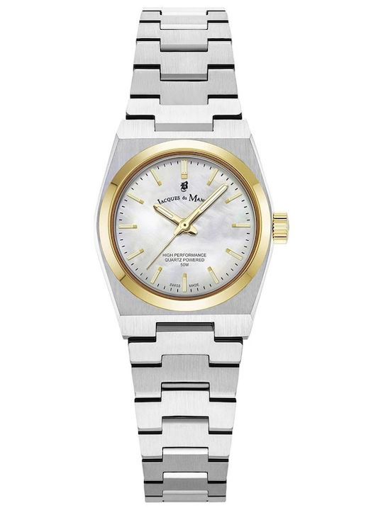 Jacques Du Manoir Women's Watch with Silver Metal Bracelet