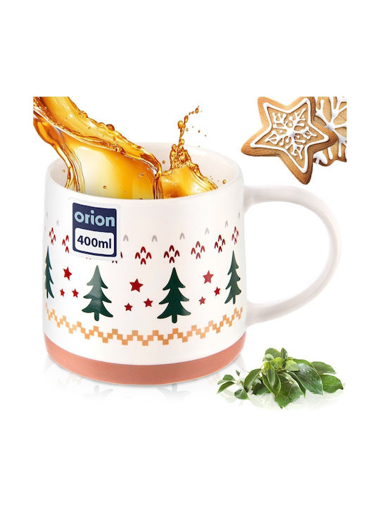 Orion Christmas Mug Porcelain White L13xW9.5xD8.5cm.