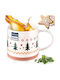 Orion Christmas Mug Porcelain White L13xW9.5xD8.5cm.
