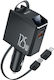 Yesido Car Charger 125W With Ports 1xUSB-A 1xType-C With Type-C Lightning Cable Black Colour