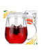 Orion Becher Glas mit Deckel Transparent 530ml