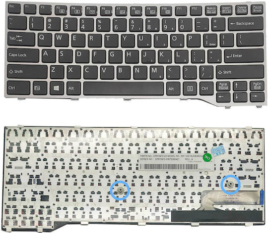 Tastatură Laptop Fujitsu Lifebook E733 E734 E743 E744 U745 T725 US Negru Gri Cadru Cp672972-03 Tip B