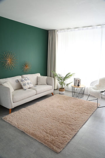 SpitiBazaar Covor Rectangular Din blană Beige