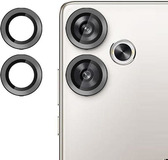 Kalebol Προστασία Κάμερας Tempered Glass Μαύρο για το Xiaomi Poco F6