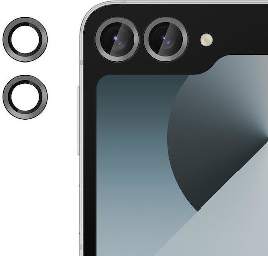 Kalebol Προστασία Κάμερας Tempered Glass Μαύρο για το Samsung Galaxy Z Flip6