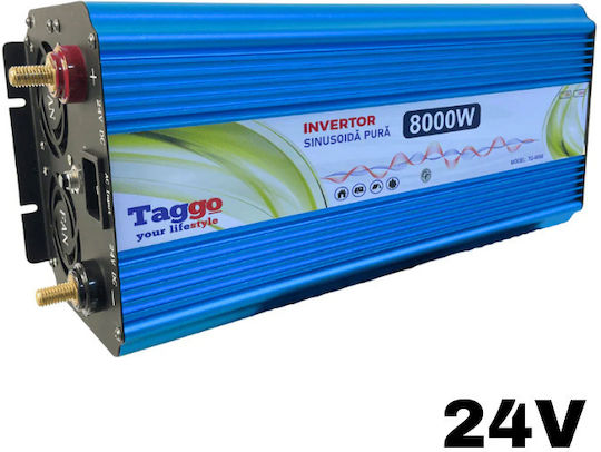 Taggo Invertor Auto Unda sinusoidală pură 8000W pentru Convertirea 24V DC în 220V AC