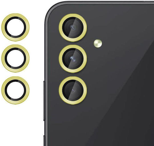 Kalebol Camera Protection Tempered Glass Gold for the Samsung Galaxy A54 5G