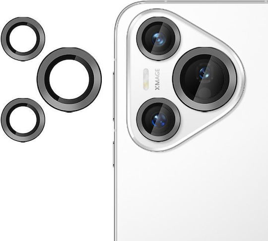 Kalebol Camera Protection Tempered Glass Black for the Huawei Pura 70 Pro, Huawei Pura 70 Pro+