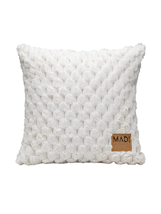 Madi Μαξιλάρι Καναπέ Maisony από Γούνα White 45...