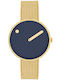 Picto Herrenuhr 34mm Batterie mit Gold Metallarmband