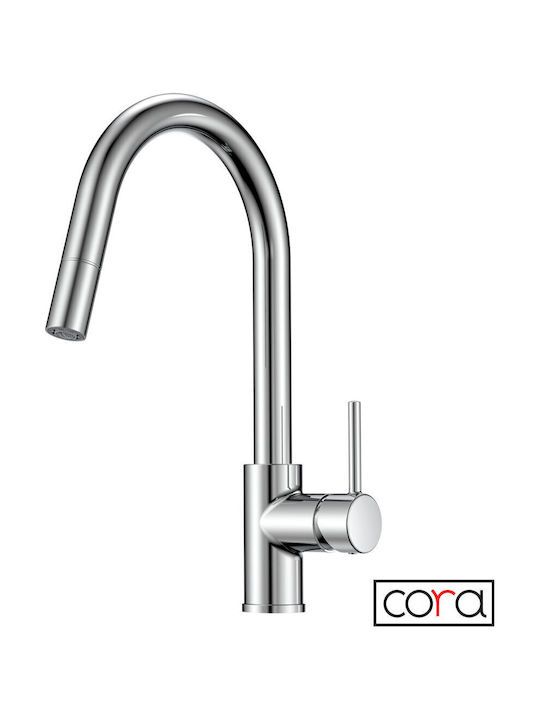 Cora Küchenarmatur Zähler Silber