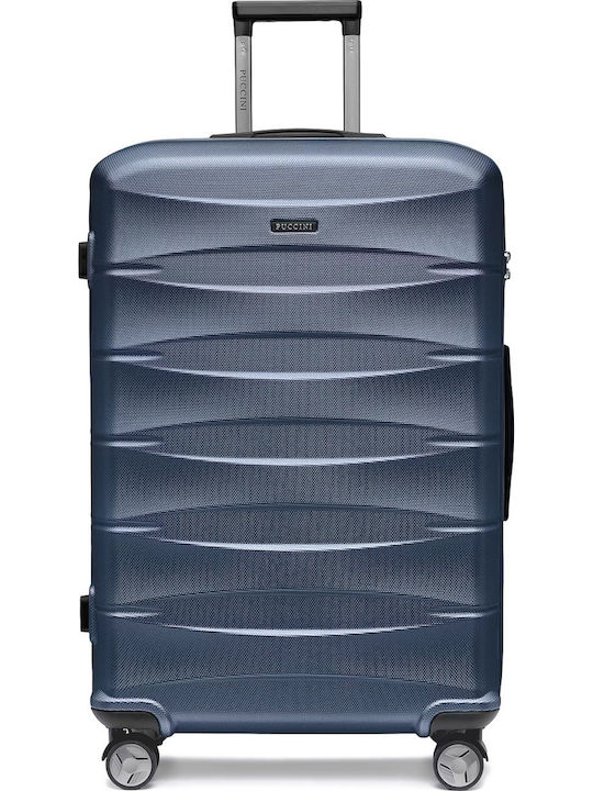 Puccini Cairo Hartkoffer in Marineblau mit 4 Räder