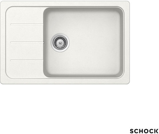 Schock Eingebauter Küchenspüle aus Flüssigem Granit M78xP50cm Weiß