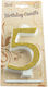 Huge Number Candles No.5 Gold Lumea