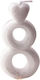 Silver Candle Number 8 Lumea