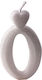 Silver Candle Number 0 Lumea