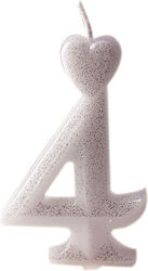 Silver Candle Number 4 Lumea