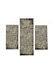 Modern Velvet Bedroom Rugs Set Brown Luna-0177-brown-set 3pcs