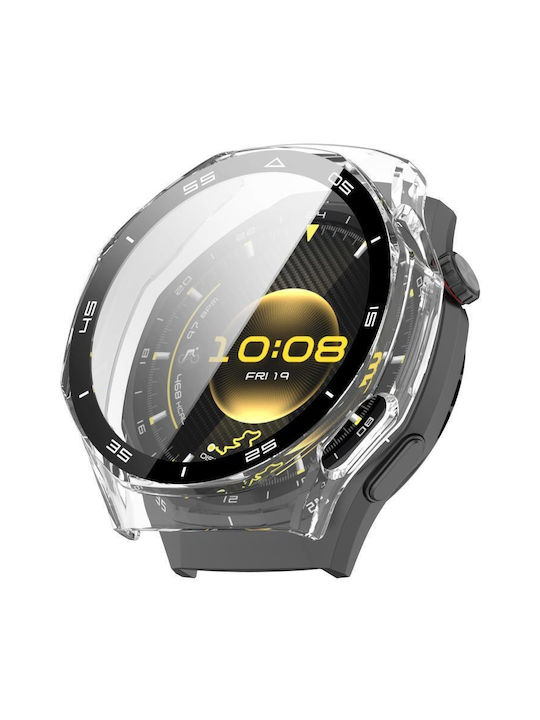 Tempered Glass Film Integrated Пластмасов Калъф в Прозрачен цвят за Huawei Watch GT 6 Pro