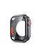 360 Full Cover Plastic Case with Glass in Gray color for Apple Watch Series 9, 8, 7 (45mm)