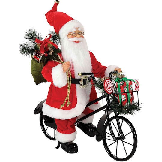Dekorativer Weihnachtsmann Mehrfarbig aus Stoff 52x46x28cm