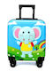 Kourk Kids Cabin Hard Gray Suitcase With 4 Wheels Height 44cm