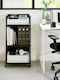Yamazaki Yamazaki Küchenwagen Hölzernes 3 Ebenen Schwarz 42x32.1x84cm