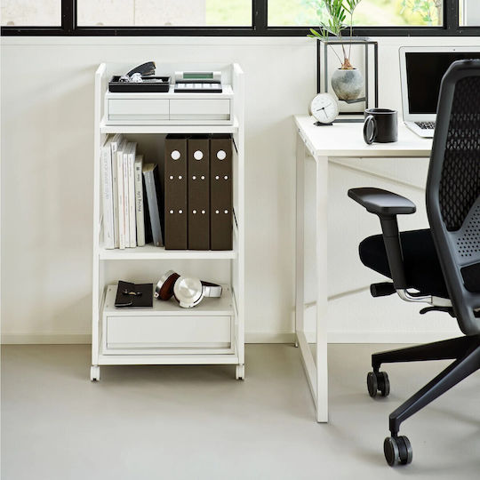 Yamazaki Wooden Trolley 3 Tiers White 1419 Yamazaki Wooden Trolley 3 Tiers White 1419