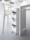 Yamazaki Tower Kitchen Trolley White 48x13x80cm