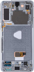 Samsung Οθόνη για Samsung Galaxy S21 Plus (Ασημί)