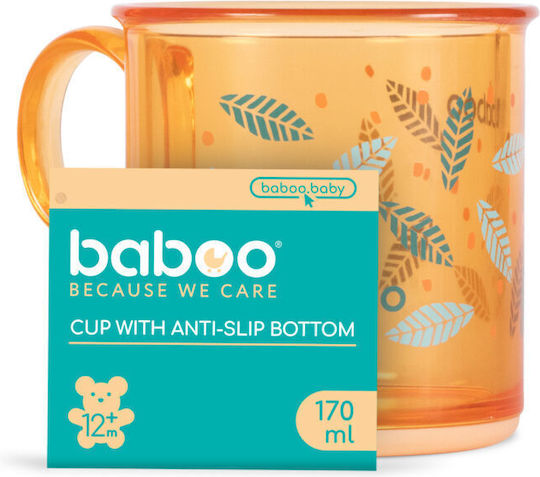 Baboo Căniță pentru copii din Plastic Portocaliu 170ml