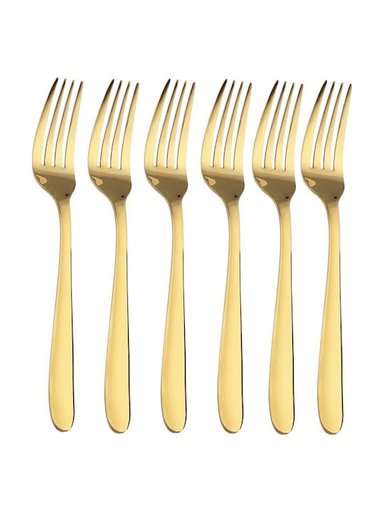 Set Gabeln Obst/Dessert Inox Braune 14cm 6 Stück