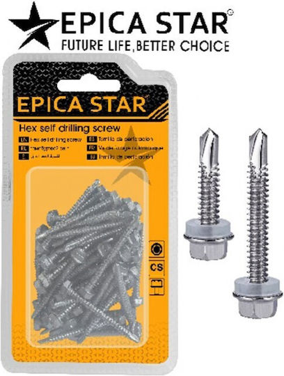 Epica Star Βίδα Εξάγωνη με Διάμετρο M4.2 και Μήκος 38mm 100τμχ
