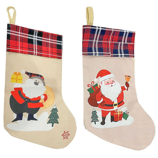 Multicolour Christmas Decorative Sock 2pcs
