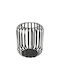 Metallische Laterne Kerzen Schwarz 16x18,5cm