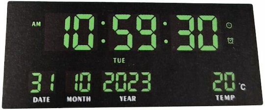 Electronic Digital Clock Led Jh-3615 676173 Green Electronic Digital Clock Led Jh-3615 676173 Green