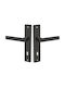 Middle Door Lever Plate Pair Distance Between Centers 75mm Inox Conset C875hrs19s19