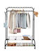 Wheeled Floor Garment Rack made of Metal Black 150x57x110cm