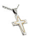 Men's Cross Chain Gold Inlay K14 Silver 925 Gold K14 St-vtj72g12