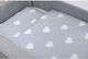 Bubaba Set Pentru Patut Hearts Gray 5buc piese