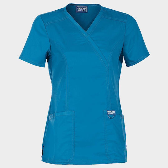 Cherokee WWE610 Weibliche Medizinische Bluse Blau