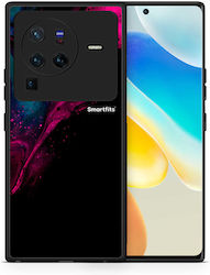 Husă Vivo X80 Pro 5G Negru Roz Aquarelă