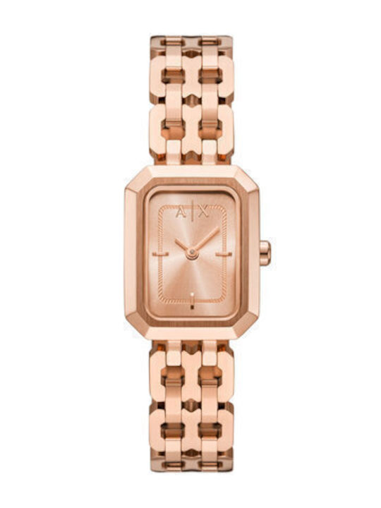 Armani Exchange Women's Watch 27mm Battery with Pink Gold Metal Bracelet