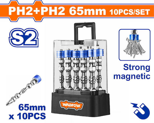 Wadfow Σετ Μυτες Μαγν Διπλες Ρη2 + Ρη2 65mm 10τεμ Wsv3b01