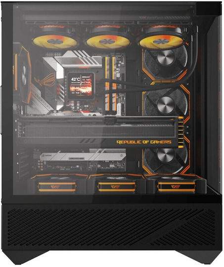 Darkflash DY460 Gaming Midi Tower Κουτί Υπολογιστή με Πλαϊνό Παράθυρο και ARGB Φωτισμό Μαύρο