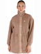 Women's Long Parka Jacket for Winter Brown