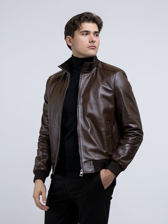 Massimo Veneziani Leather Jacket Brown