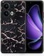 Мраморен Черен Розово Златист Калъф за Мобилни Телефони Oppo Reno13 Pro